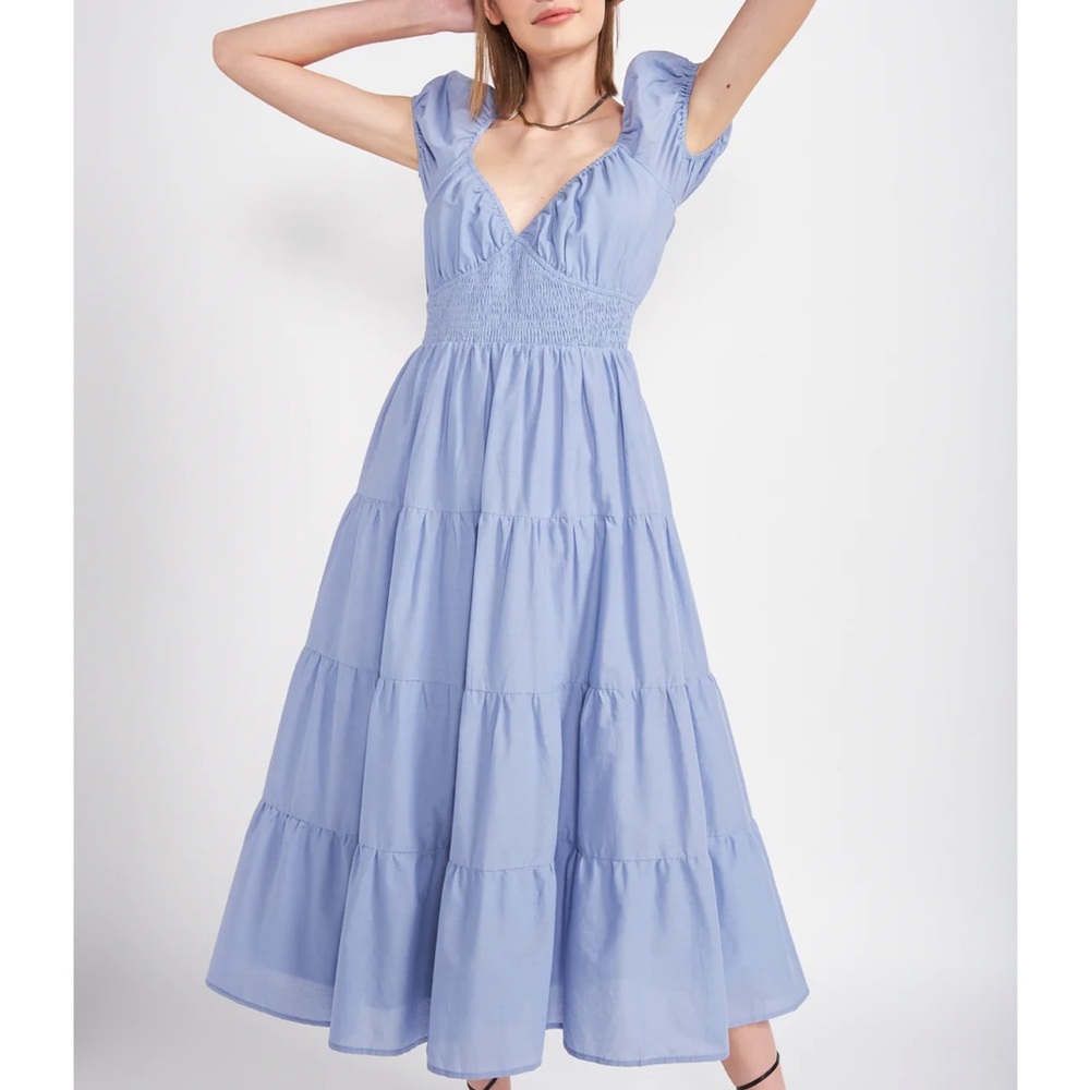 EN SAISON BLEU MIDI DRESS - Picture 2 of 9
